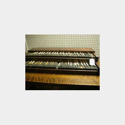 English Mahogany Organ Keyboard