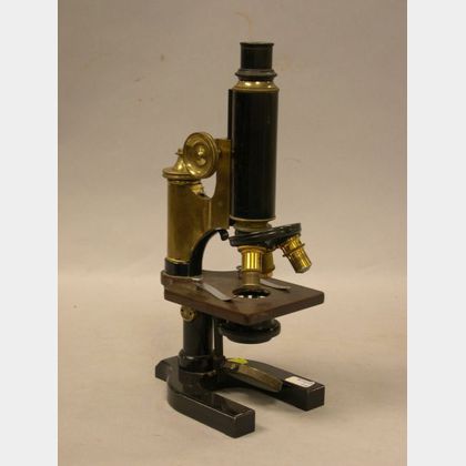Spencer Black and Brass Compound Microscope
