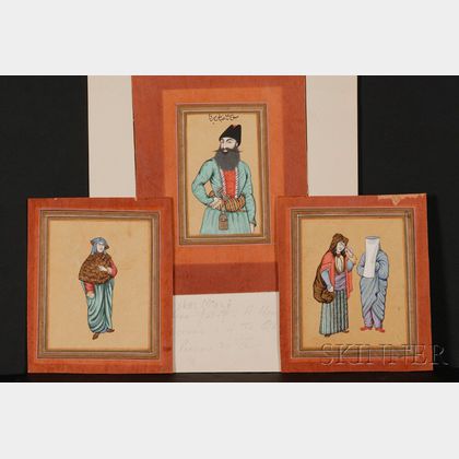 Three Persian Miniature Paintings
