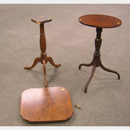 Two Federal Cherry Candlestands