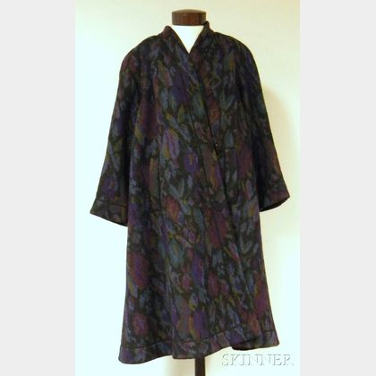 Vintage Lady's Missoni for Bonwit Teller Purple Patterned Wool Coat