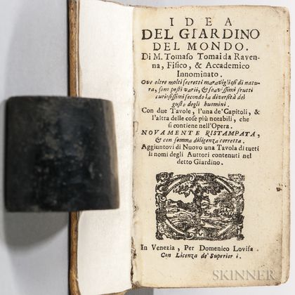 Tomai, Tomaso (fl. circa 1580) Idea del Giardino del Mondo.