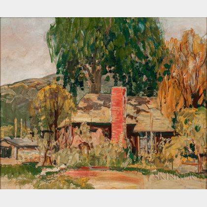 Attributed to Charles Reiffel (American, 1862-1942) House Among the Trees, California