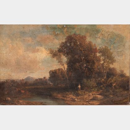 Sold at auction Ettore Cumbo (Italian, 1833-1899) Landscape with ...