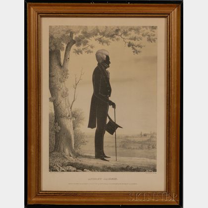 E.B. & E.C. Kellogg, lithographers (Connecticut, 19th Century) Silhouette of Andrew Jackson