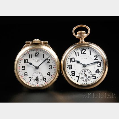 Two Elgin "B.W. Raymond" Open Face Watches