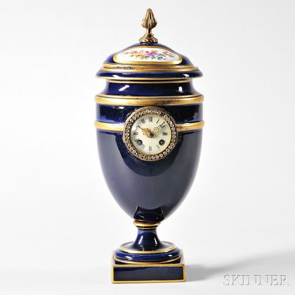 Cobalt Blue Vase Clock
