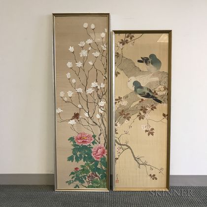 Two Bird-and-flower Paintings