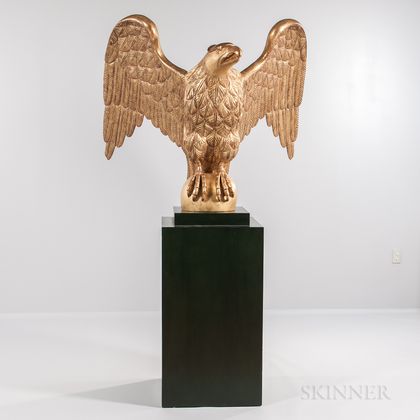 Fine Large Carved Giltwood Eagle