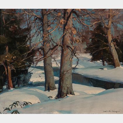 Emile Albert Gruppé (American, 1896-1978) Winter Stream