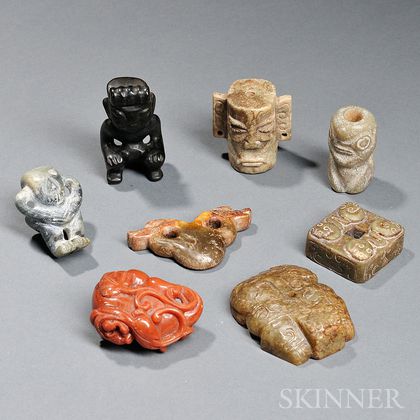 Archaic-style Carved Stone Toggles
