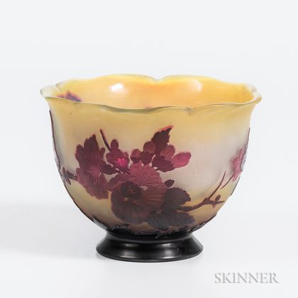 Galle Cameo Glass Footed Bowl