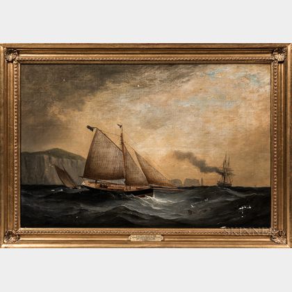 Attributed to George Gregory (British, 1849-1938) A Cutter Yacht of the Royal Cinque Ports Yacht Club