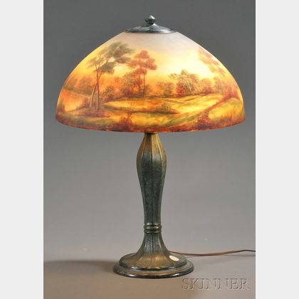 Jefferson Scenic Reverse-Painted Table Lamp