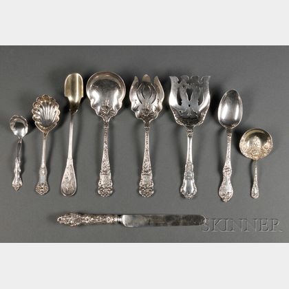 Eight Assorted Sterling Silver Serving Pieces