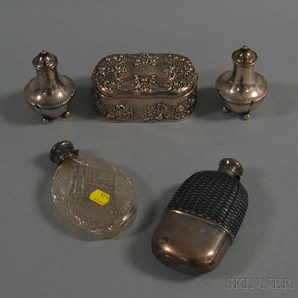 Five Miscellaneous Sterling Silver and Silver-mounted Items