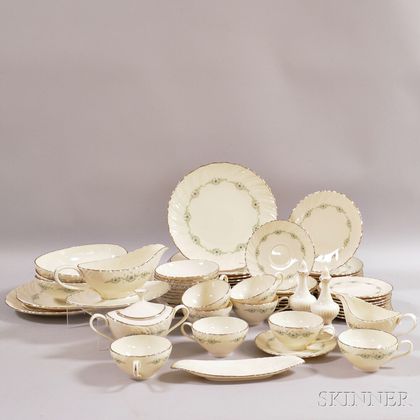 Lenox "Musette" Porcelain Dinner Service for Eight. Estimate $100-200