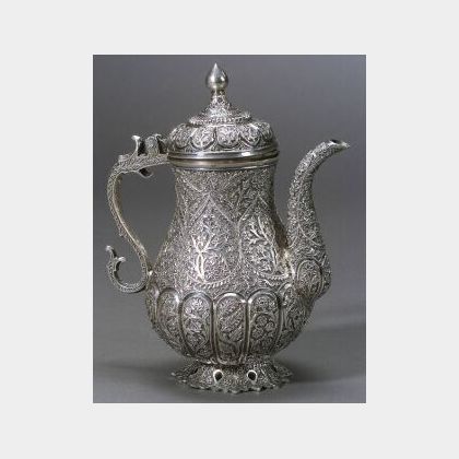 Indian Silver Coffee Pot