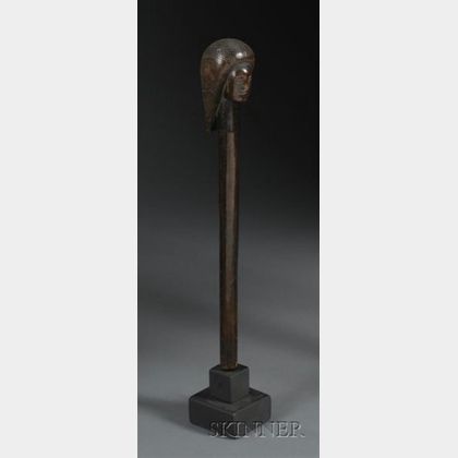 African Carved Wood Staff