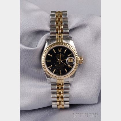 Lady's Stainless Steel and 18kt Gold Wristwatch, Rolex