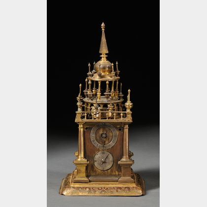 Gilt Renaissance-style Table Clock