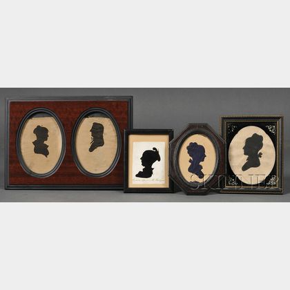 Five Framed Silhouettes