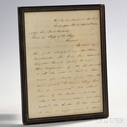 Signed Letter from Ulysses S. Grant to General Henry Halleck