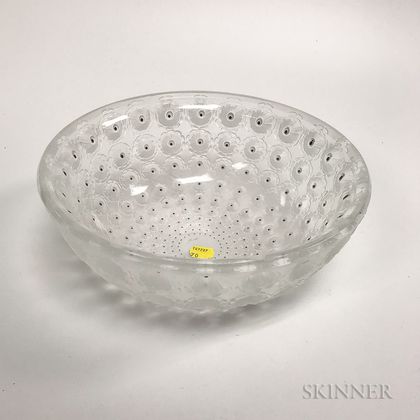 Lalique Nemours Frosted Glass Bowl