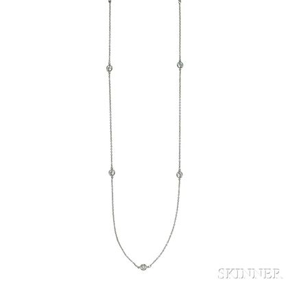 Platinum and Diamond "Diamonds by the Yard" Necklace, Else Peretti for Tiffany & Co.