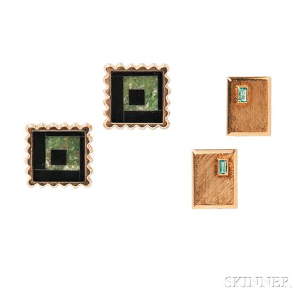 Two Pairs of Gold Cufflinks