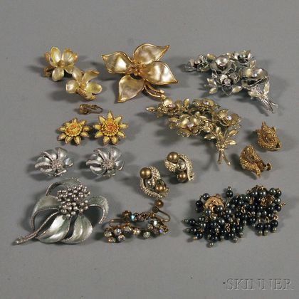Small Group of Coro Signed Costume Jewelry