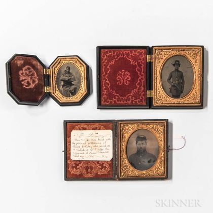 Three Tintype Images of Soldiers
