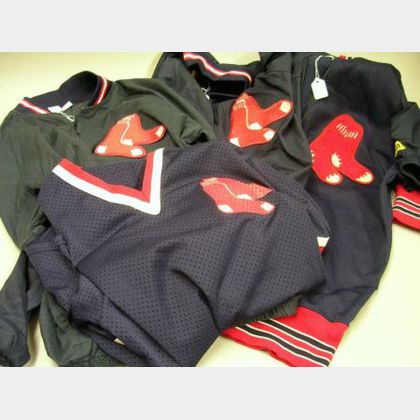 Four Assorted Boston Red Sox Team Jerseys and Jackets