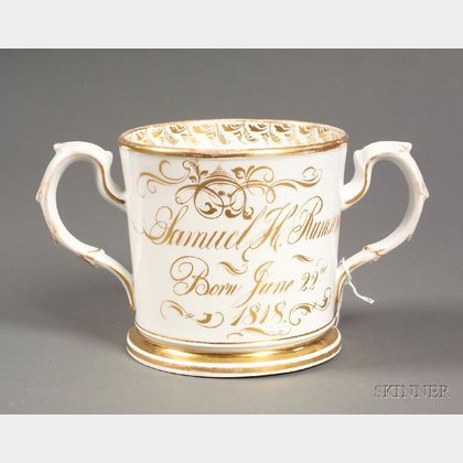Staffordshire Porcelain Two-handled Cup
