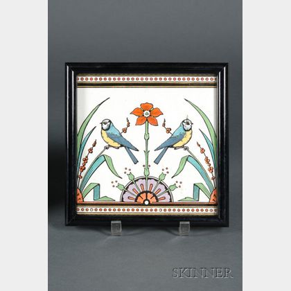 Minton's Christopher Dresser Design Earthenware Tile