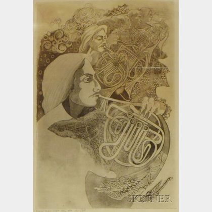 Three Prints Depicting Musicians