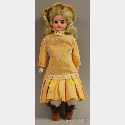 German Bisque Shoulder Head Doll