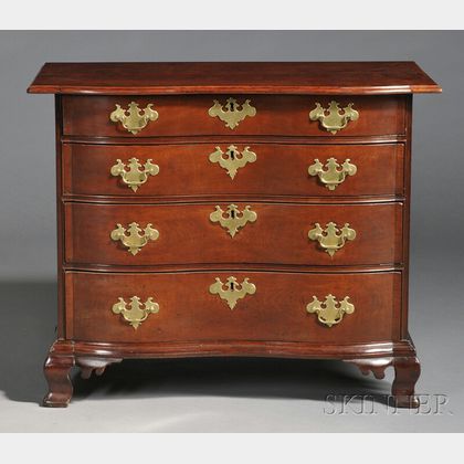 Chippendale Cherry Reverse-serpentine Chest of Drawers