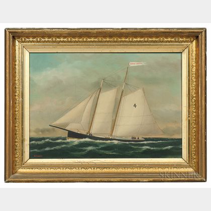 William Pierce Stubbs (1842-1909) Portrait of the Sailing Yacht Edwin Forest