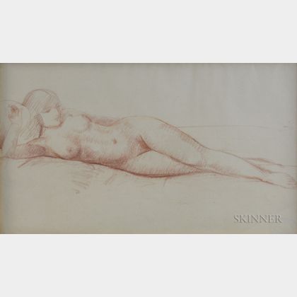 Leon Kroll (American, 1884-1975) Reclining Nude