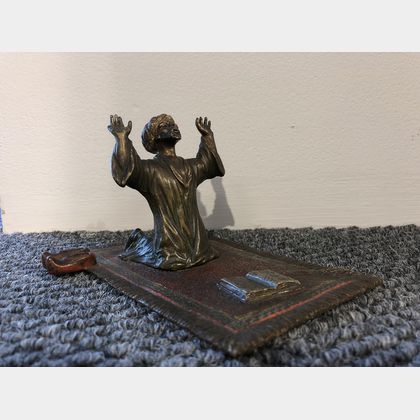 Austrian Cold-painted Bronze Figure of an Arab Praying