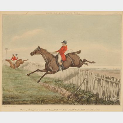 Lot of Three Framed English Hunting Prints Henry Alken (British, 1785-1851)