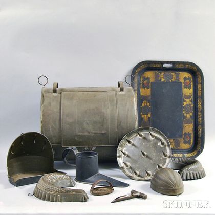 Nine Domestic Mostly Tin Items