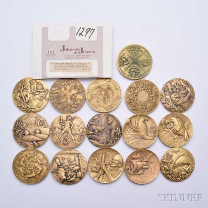 Seventeen Medallic Art Co. Bronze Calendar Medals