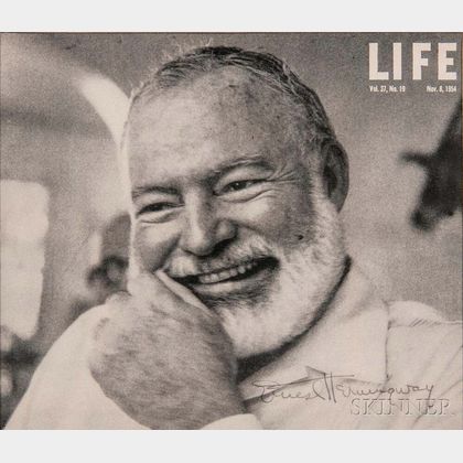 Hemingway, Ernest (1899-1961) Signed Photo, c. 1954.