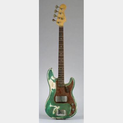 American Solid Body Electric Bass Guitar, Fender Musical Instruments, 1964, Model Precision Bass