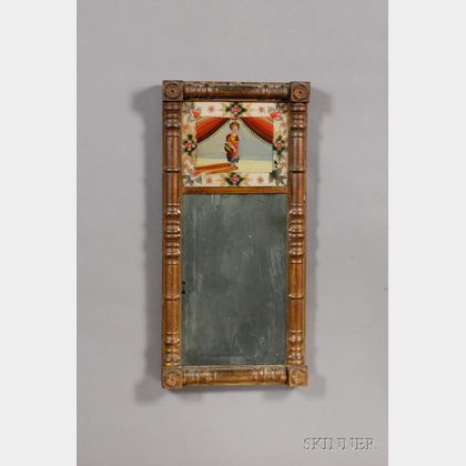 Gilt-gesso and Wood Split-baluster Mirror