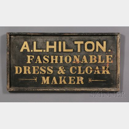 Painted and Gilded Dress and Cloak Maker's Trade Sign