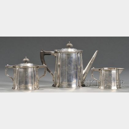 Frank M. Whiting Three-piece Sterling Tea Set