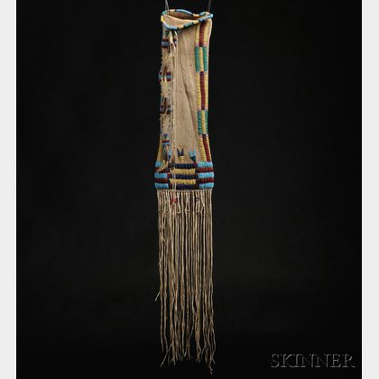 Cheyenne Beaded and Quilled Hide Pipe Bag